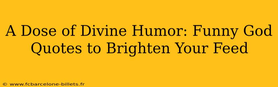 A Dose of Divine Humor: Funny God Quotes to Brighten Your Feed