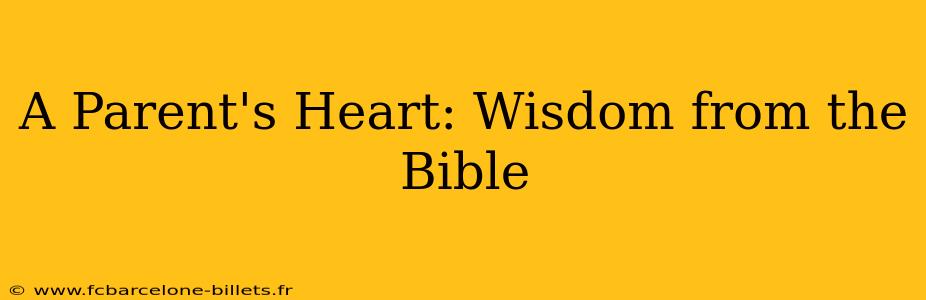 A Parent's Heart: Wisdom from the Bible