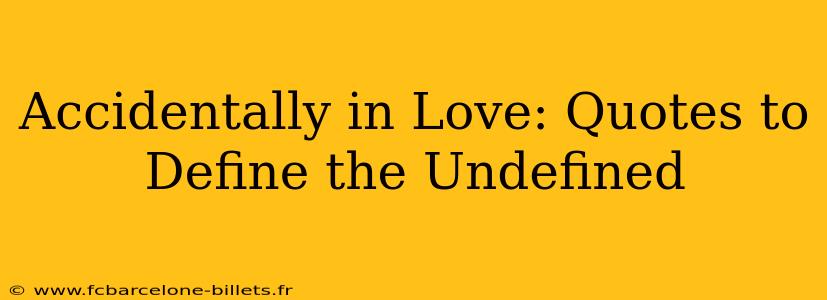 Accidentally in Love: Quotes to Define the Undefined