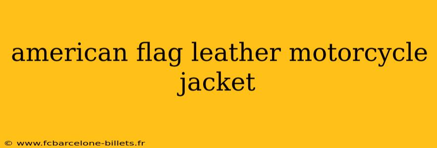 american flag leather motorcycle jacket
