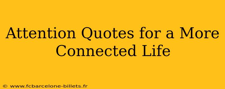 Attention Quotes for a More Connected Life