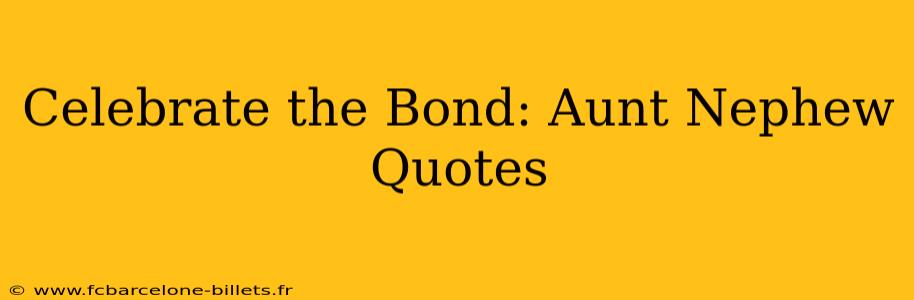 Celebrate the Bond: Aunt Nephew Quotes