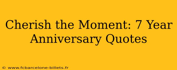 Cherish the Moment: 7 Year Anniversary Quotes