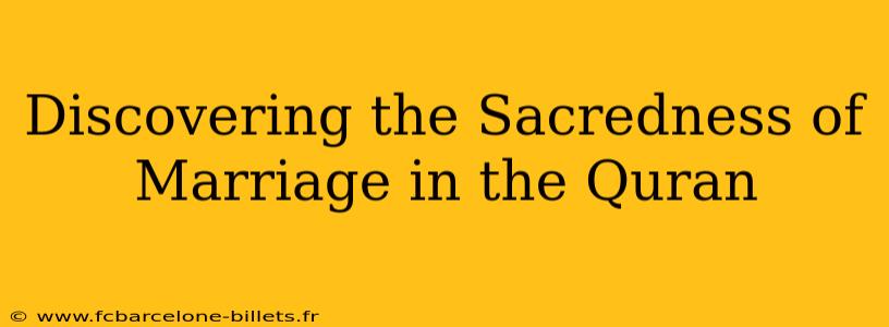 Discovering the Sacredness of Marriage in the Quran
