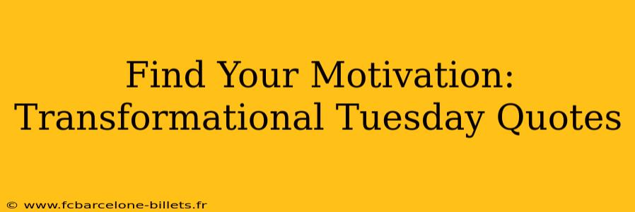 Find Your Motivation: Transformational Tuesday Quotes
