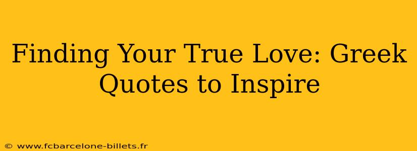 Finding Your True Love: Greek Quotes to Inspire