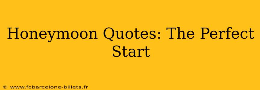Honeymoon Quotes: The Perfect Start