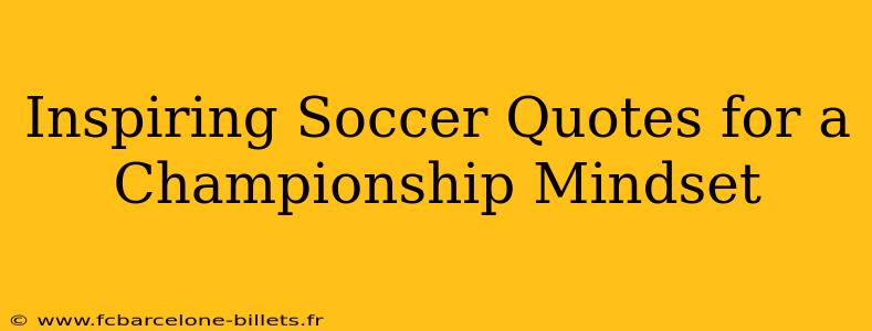 Inspiring Soccer Quotes for a Championship Mindset