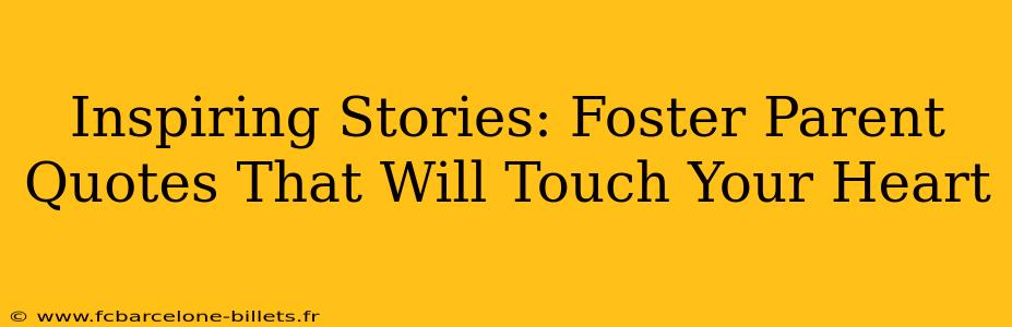Inspiring Stories: Foster Parent Quotes That Will Touch Your Heart