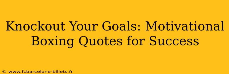Knockout Your Goals: Motivational Boxing Quotes for Success