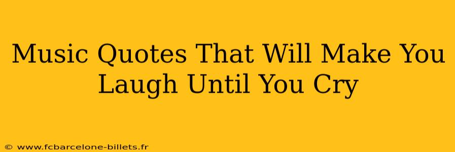 Music Quotes That Will Make You Laugh Until You Cry