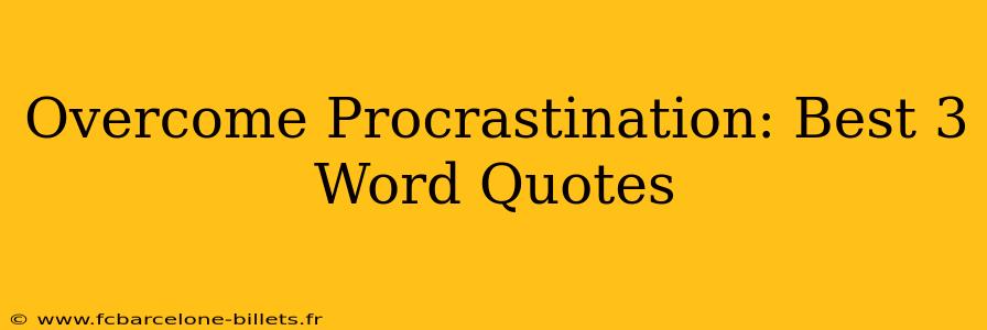 Overcome Procrastination: Best 3 Word Quotes