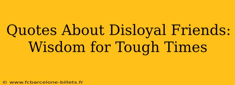 Quotes About Disloyal Friends: Wisdom for Tough Times