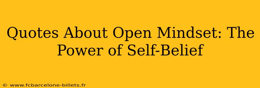 Quotes About Open Mindset: The Power of Self-Belief