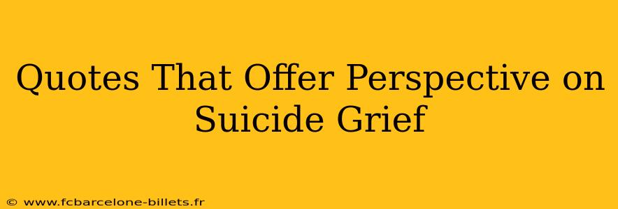 Quotes That Offer Perspective on Suicide Grief