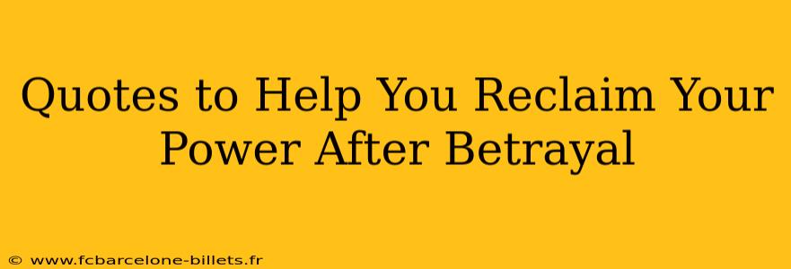 Quotes to Help You Reclaim Your Power After Betrayal