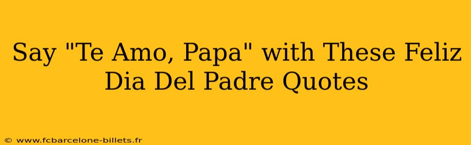 Say "Te Amo, Papa" with These Feliz Dia Del Padre Quotes