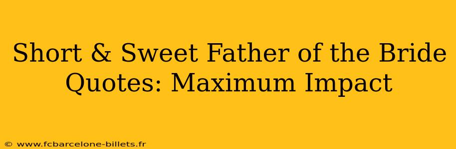 Short & Sweet Father of the Bride Quotes: Maximum Impact