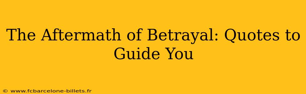 The Aftermath of Betrayal: Quotes to Guide You