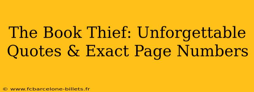 The Book Thief: Unforgettable Quotes & Exact Page Numbers