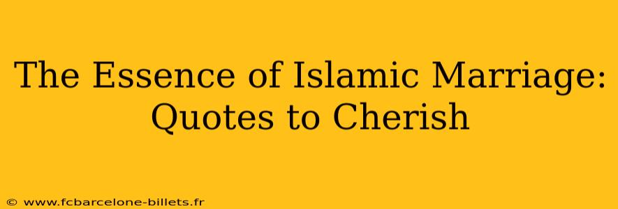 The Essence of Islamic Marriage: Quotes to Cherish