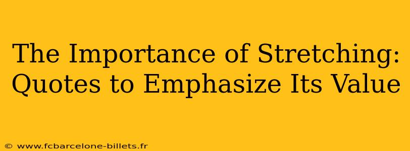 The Importance of Stretching: Quotes to Emphasize Its Value