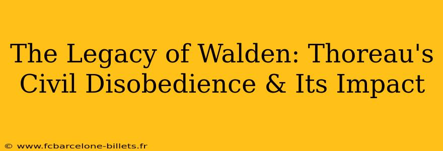 The Legacy of Walden: Thoreau's Civil Disobedience & Its Impact