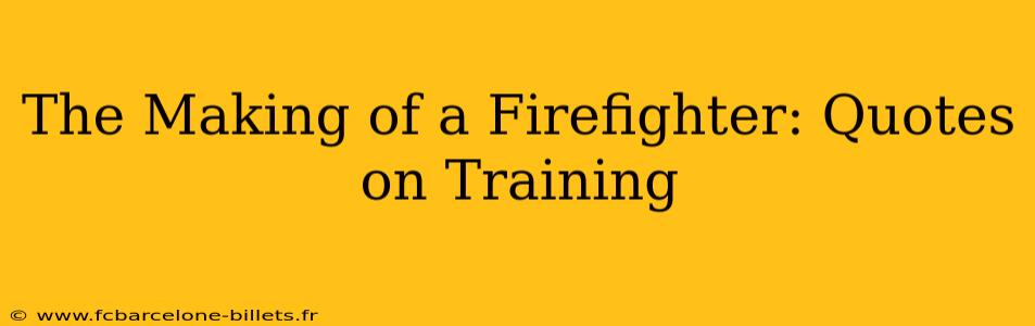 The Making of a Firefighter: Quotes on Training