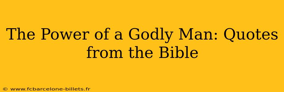 The Power of a Godly Man: Quotes from the Bible