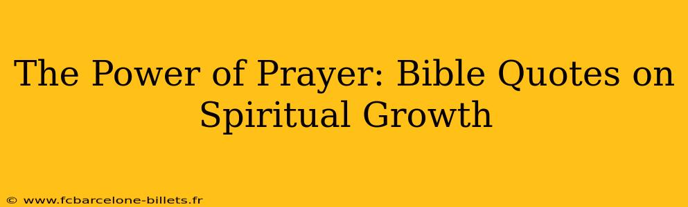 The Power of Prayer: Bible Quotes on Spiritual Growth
