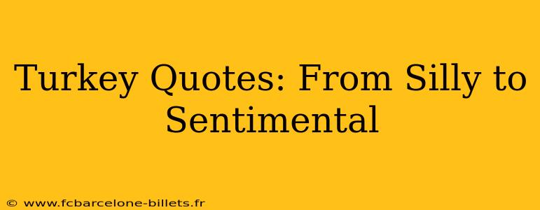 Turkey Quotes: From Silly to Sentimental